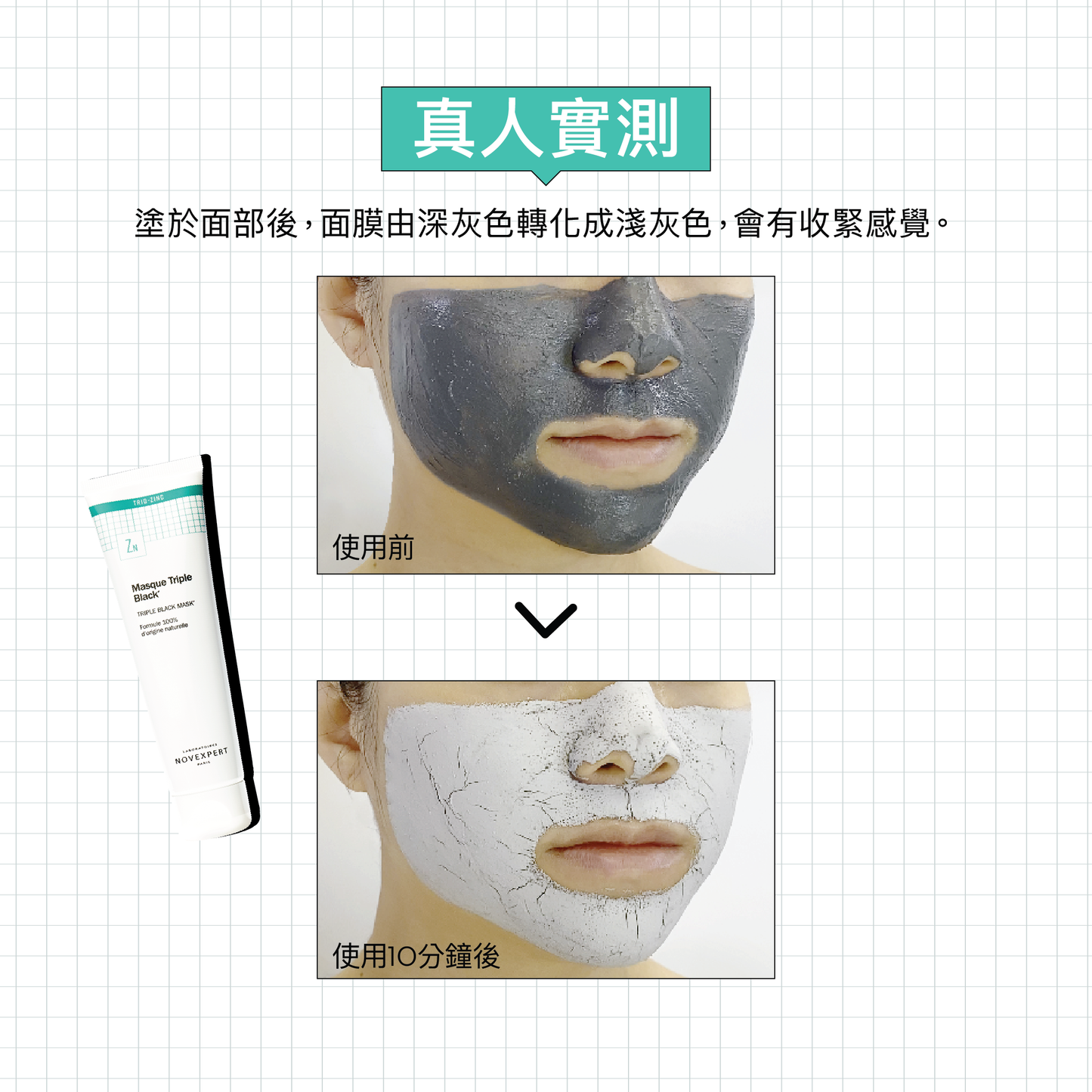 活性炭深層潔淨磨砂泥膜 Triple Black Mask