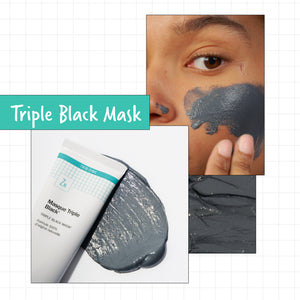 活性炭深層潔淨磨砂泥膜  Triple Black Mask